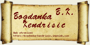 Bogdanka Kendrišić vizit kartica